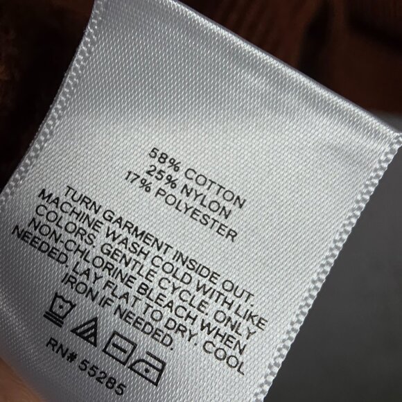 Express Sweater Mens Size 2XL Brown Oversized Heavyweight Waffle Knit Hooded NWT - Picture 9 of 10